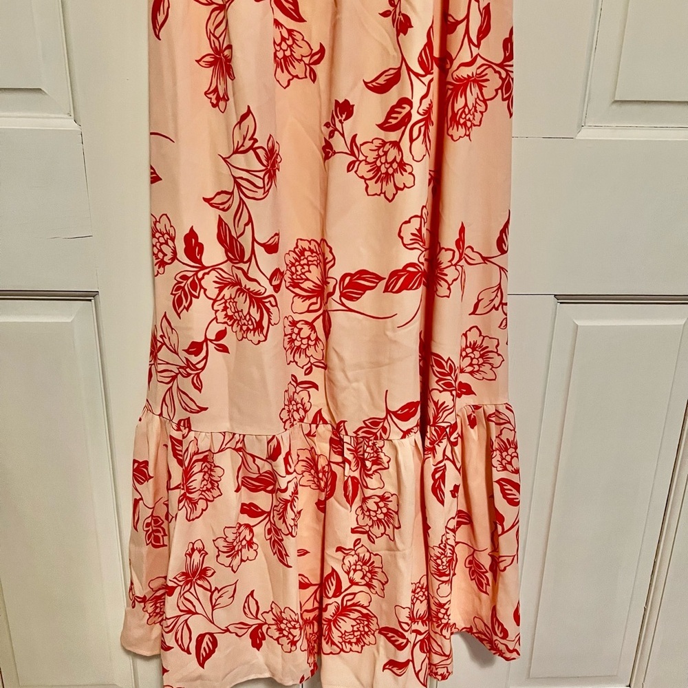 Sugarlips Lynette Sweetheart Maxi Dress Red Pink Floral Small‎ NWT - Picture 8 of 11